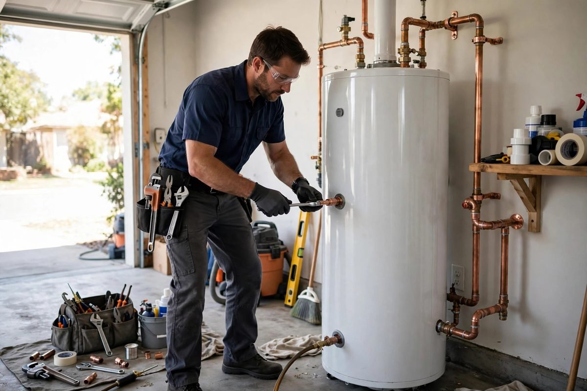 Water heater installation by a Queen Creek AZ plumber